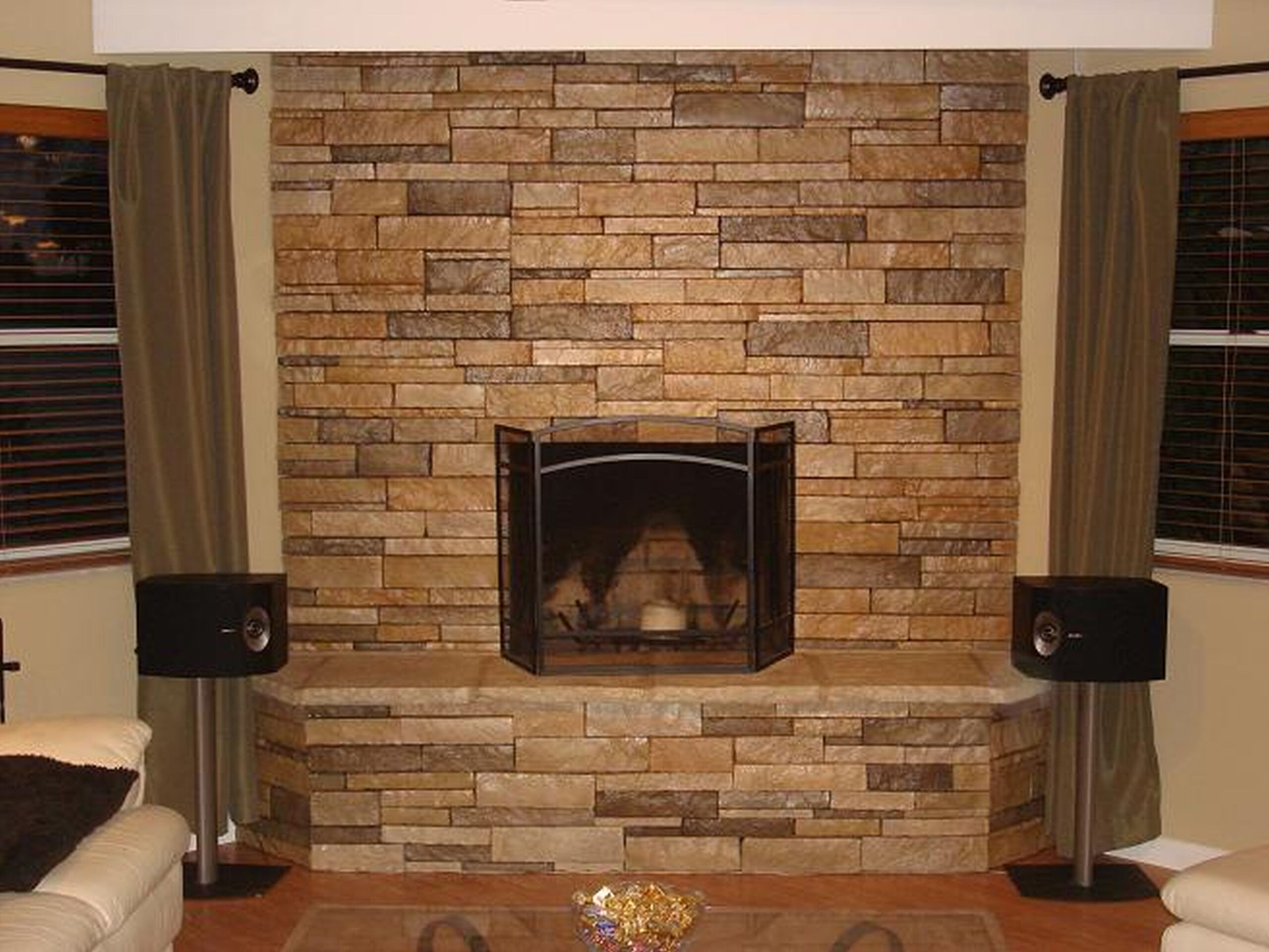 remarkable stacked stone veneer fireplace #brick pinnedwww modlar stacked stone veneer fireplace surround pics