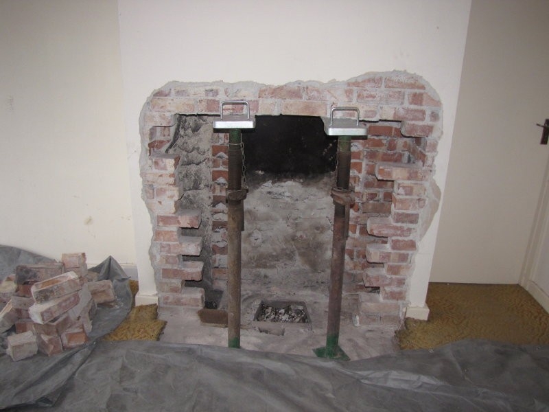 remarkable the chimney opening is enlarged | my fourwalls lintel for fireplace opening pics