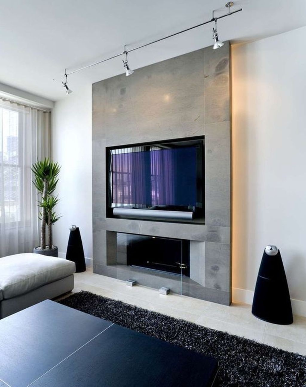 Good Electric Fireplace Ideas With Tv Above Order