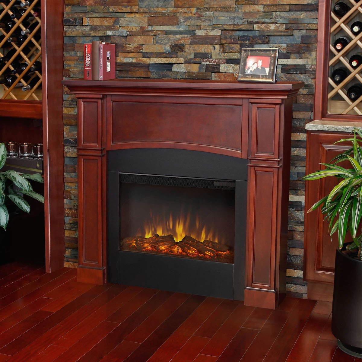 splendid real flame bradford slim line electric fireplace in dark mahogany real looking electric fireplace pics