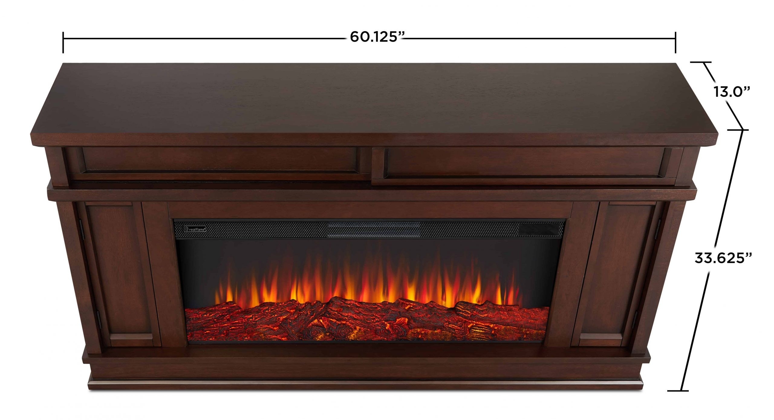 splendid torrey electric fireplace in dark walnutreal flame fireplacess real looking electric fireplace image