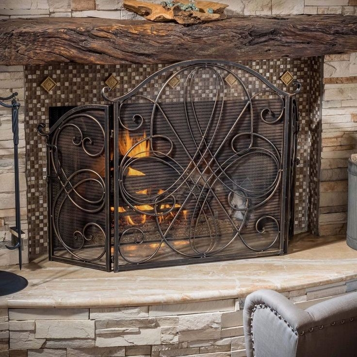 splendid wrought iron fireplace screen rustic decorative black brushed gold small decorative fireplace screens picture