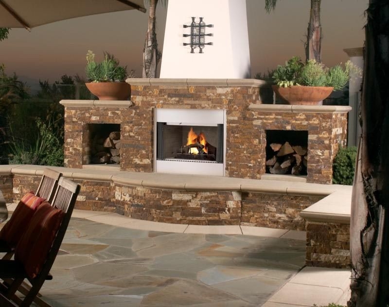stunning 2 sided outdoor fireplace | outdoor fireplace, outdoor wood, fireplace two sided fireplace indoor outdoor picture