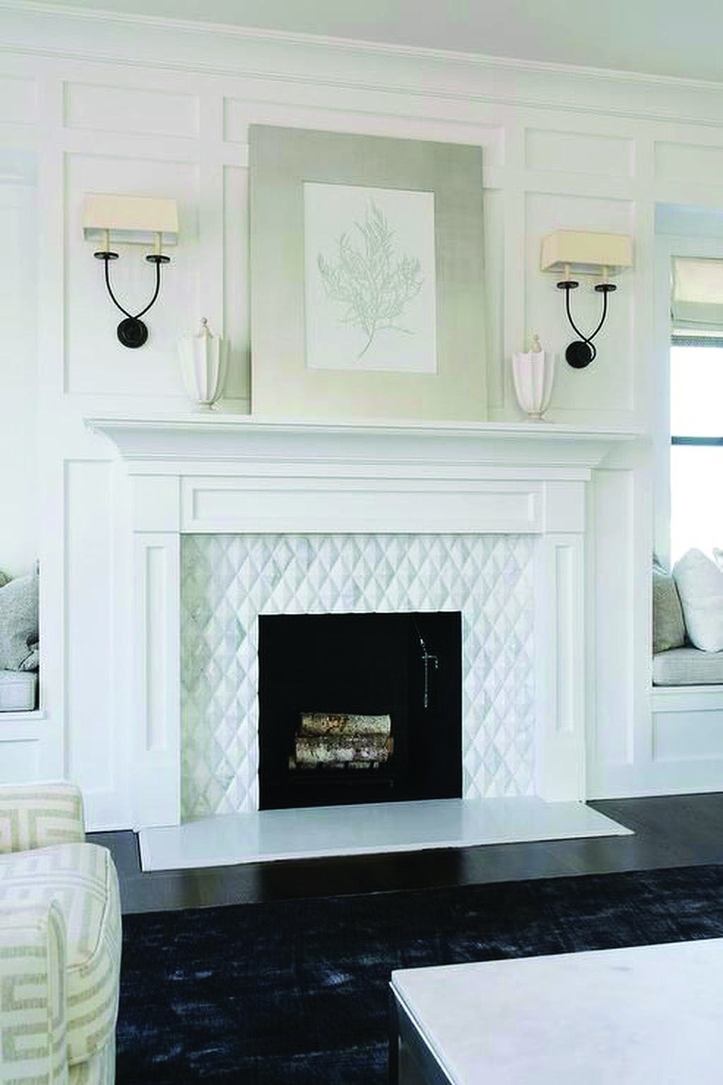 stunning 20 stunning fireplace ideas to steal | white fireplace mantels, white how to remodel fireplace picture