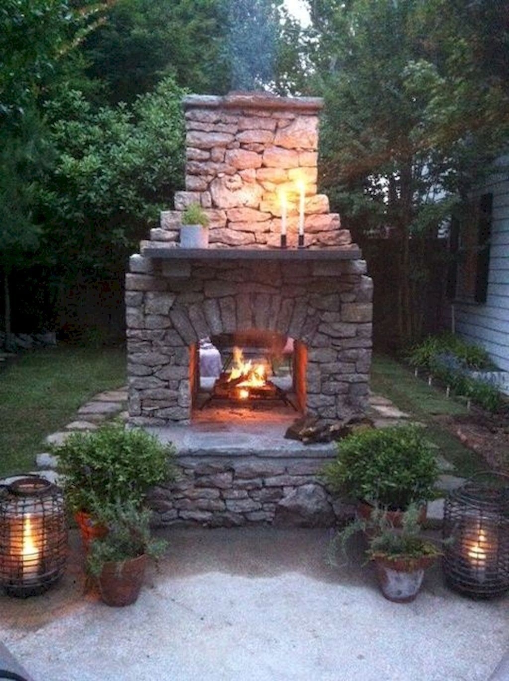 stunning ultimate backyard fireplace sets the outdoor scene | outdoor fireplace how to build an outside fireplace pics