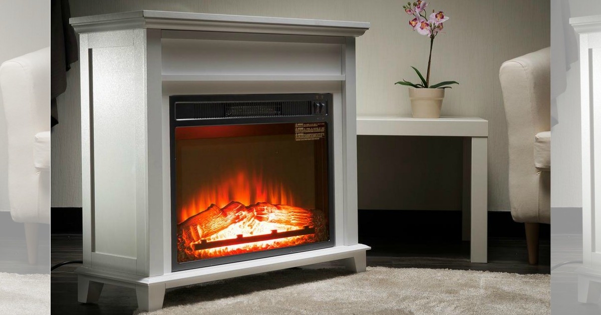 stylish home depot: freestanding electric fireplace just $99 99 shipped portable fireplace home depot picture