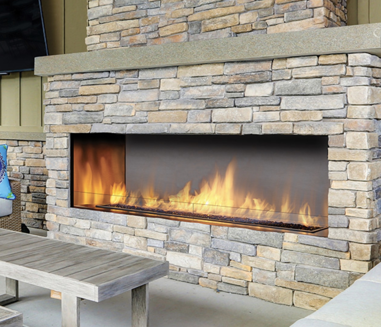 stylish hzo60 outdoor gas fireplace harding the fireplace logs for gas fireplace image