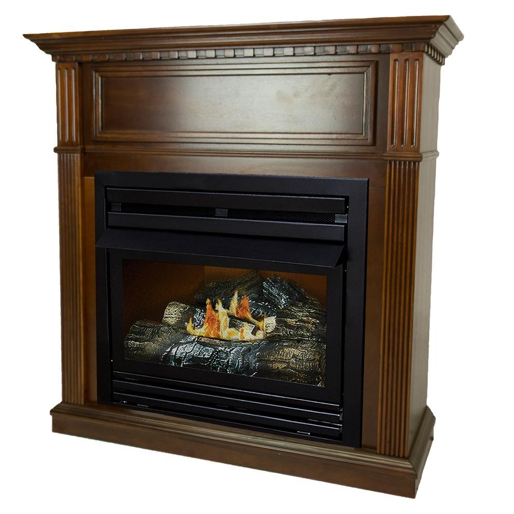stylish pleasant hearth 27,500 btu 42 in convertible ventless propane gas home depot fireplace heater picture
