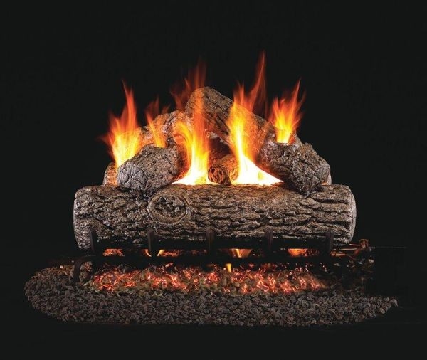 stylish real fyre 12 inch golden oak vented gas log set vented gas fireplace logs image