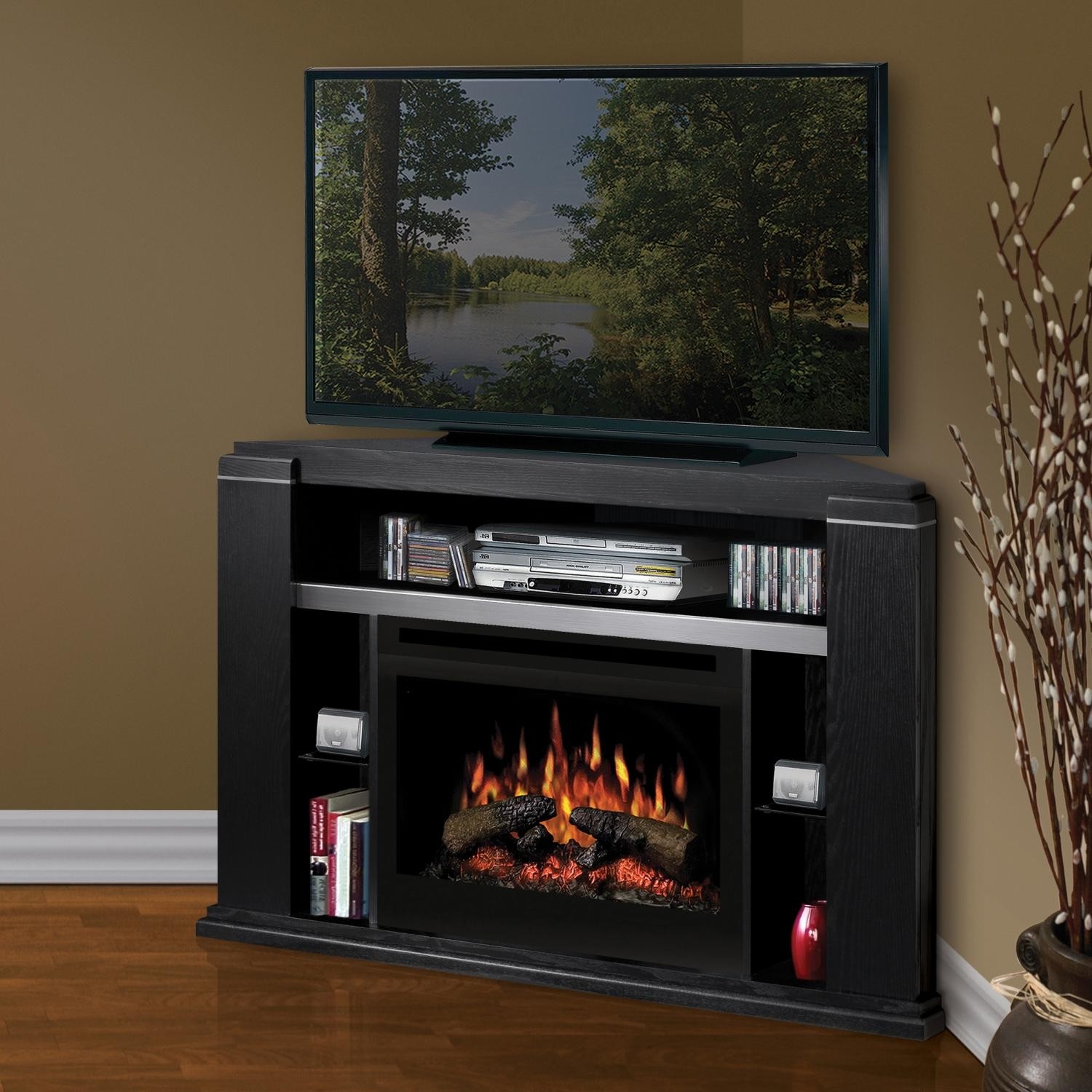 stylish space saving corner electric fireplace providing warmth for your corner gas fireplace tv stand photo