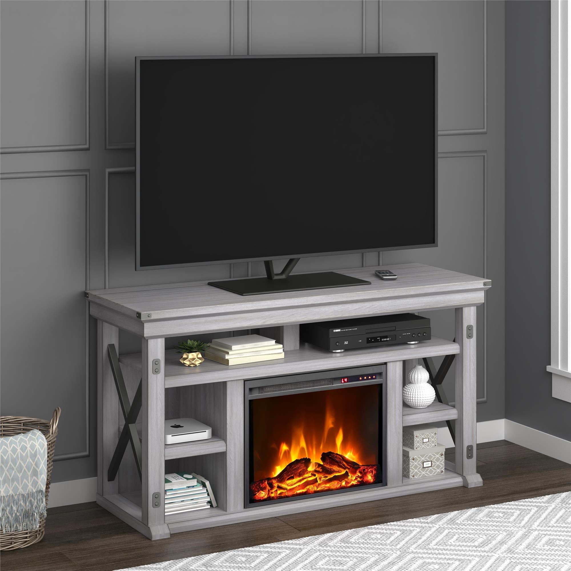 top ameriwood home wildwood fireplace tv stand for tvs up to 60", multiple fireplace with tv stand photo