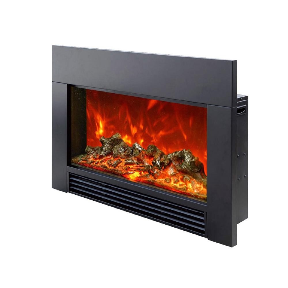 top dynasty fireplaces 38 in led electric fireplace insert in black sd30 electric fireplace at home depot image