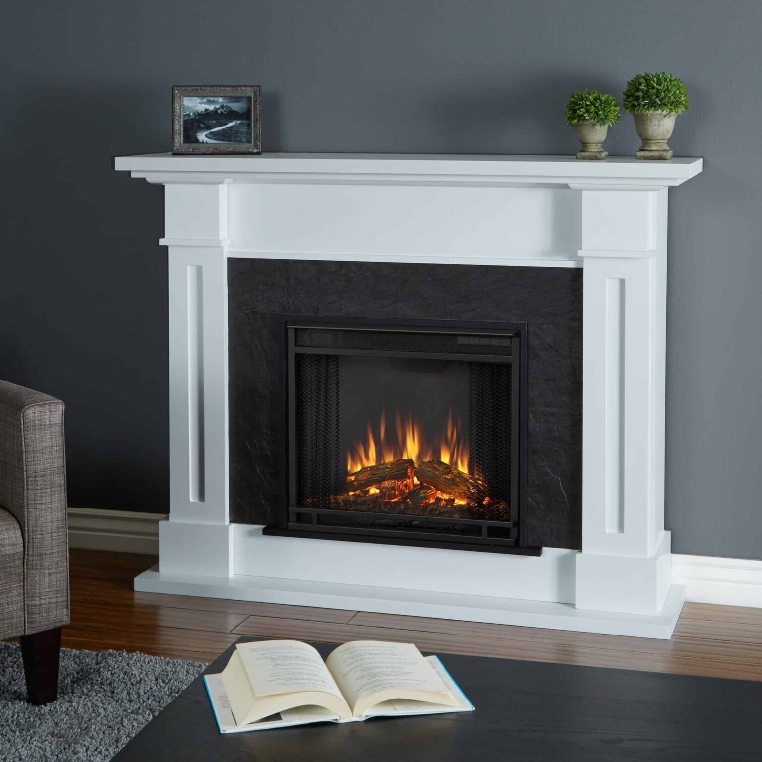 top kipling electric fireplace in whitereal flame fireplacess efficient electric fireplace heaters pics