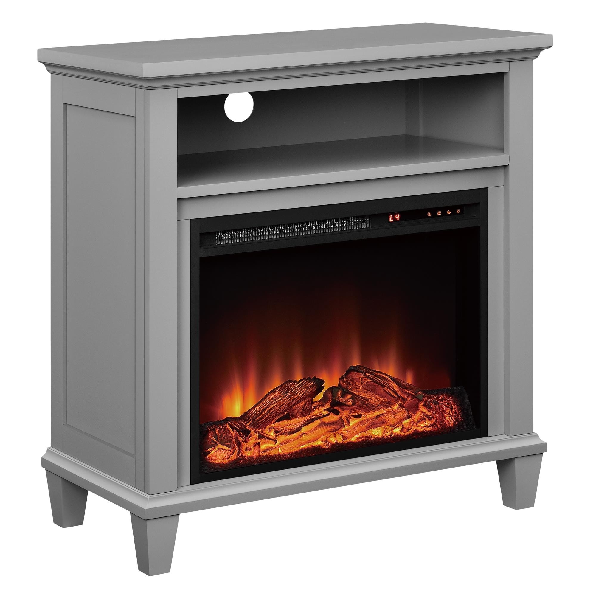 top lytton electric fireplace accent table tv stand for tvs up to 32", gray best rated electric fireplace image