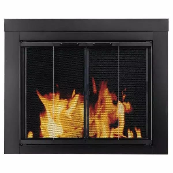 top pleasant hearth ascot medium glass fireplace doors at 1001 the home fireplace glass doors home depot pics