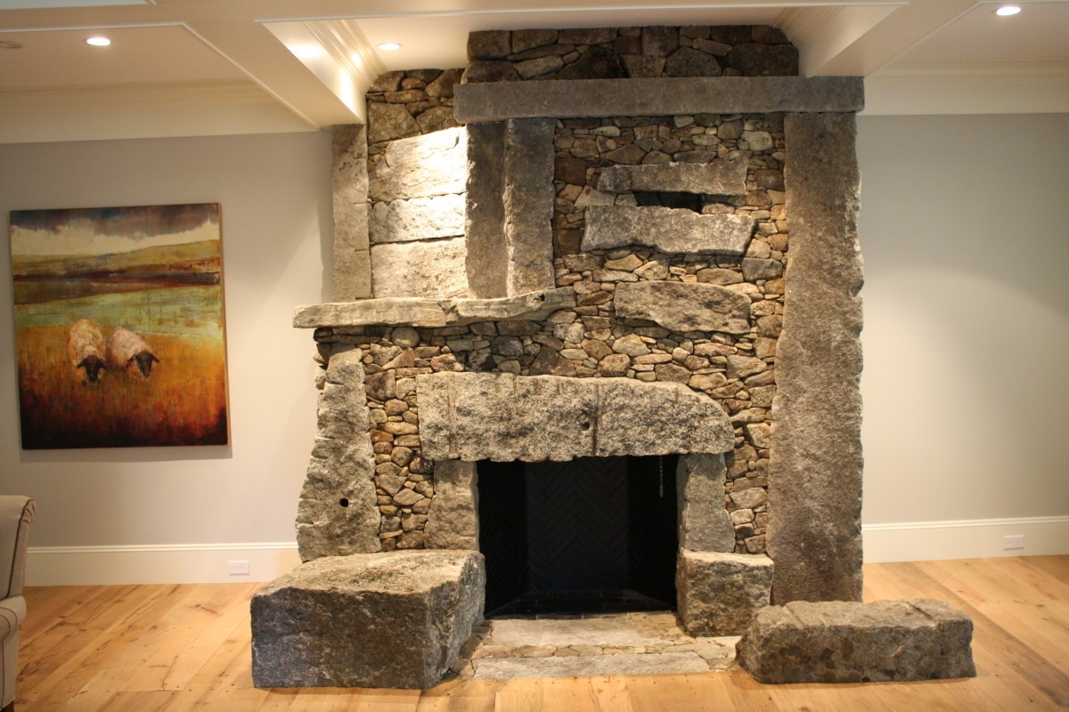 top the incredible stonework and art of lew french fine homebuilding stone work around fireplace image
