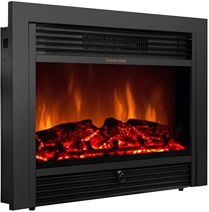 wonderful amazon: giantex 28 5" electric fireplace insert recessed mounted amazon electric fireplace insert image