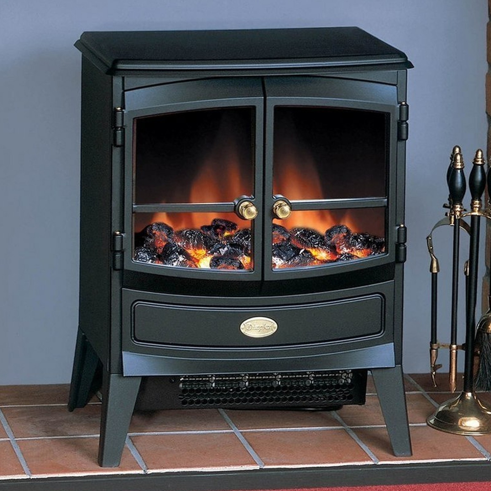 wonderful smooth | dimplex springborne black optiflame electric stove | brilliant pot belly stove electric fireplace image