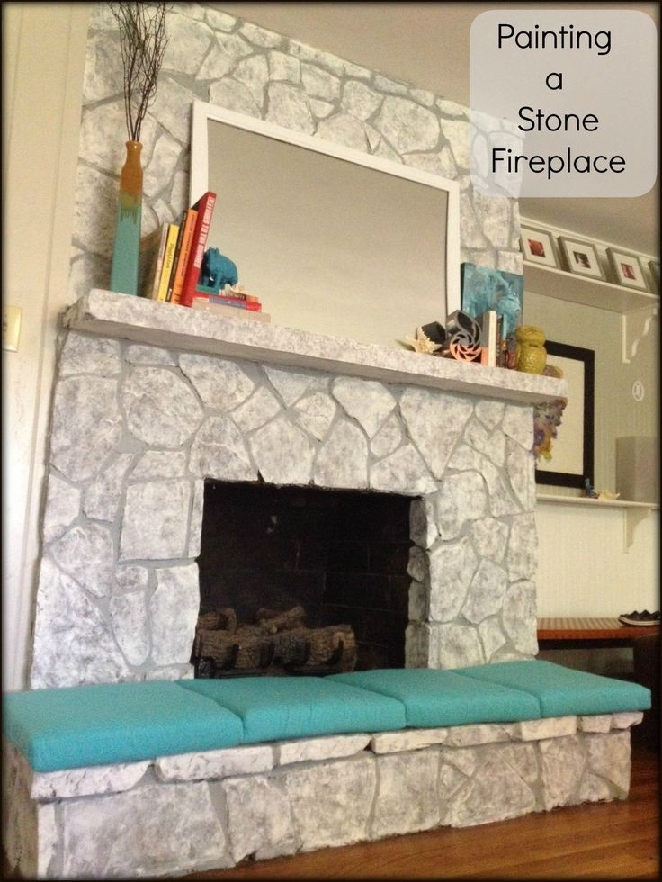 alluring 42 cool fireplace stone painting home decor and garden ideas pictures of painted stone fireplaces pics