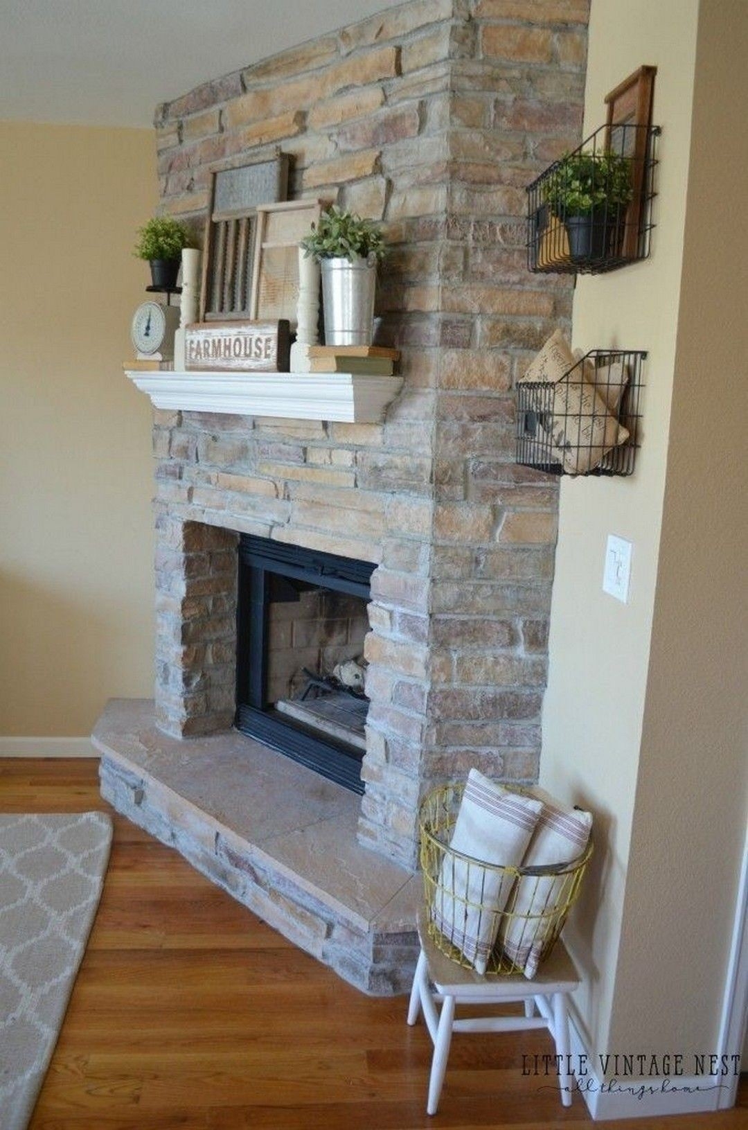 alluring 96 beautiful farmhouse fireplace mantel decorations that will make how to build a wood burning fireplace image