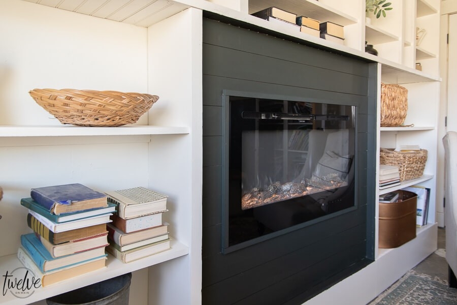 alluring gorgeous office bookshelves with a built in electric fireplace twelve how do electric fireplaces work pics