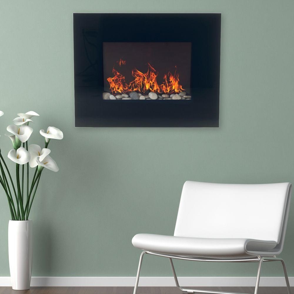 alluring northwest 26 in glass panel wall mount electric fireplace and remote wall mount fireplace home depot photo