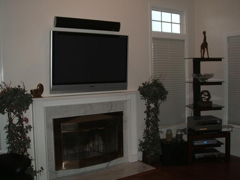 amazing 26 perfect ideas for putting a tv above a fireplace (photo gallery hanging a tv on brick fireplace picture