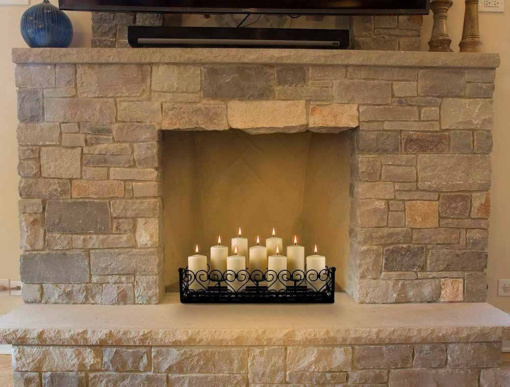 amazing best tiered candle holders for in fireplace | candle junkies candles in fireplace images picture