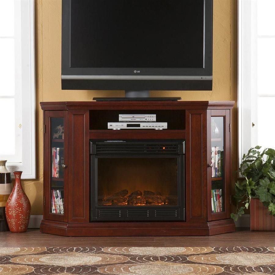amazing boston loft furnishings 48 in w cherry fan forced electric fireplace lowes electric fireplace tv stand pics