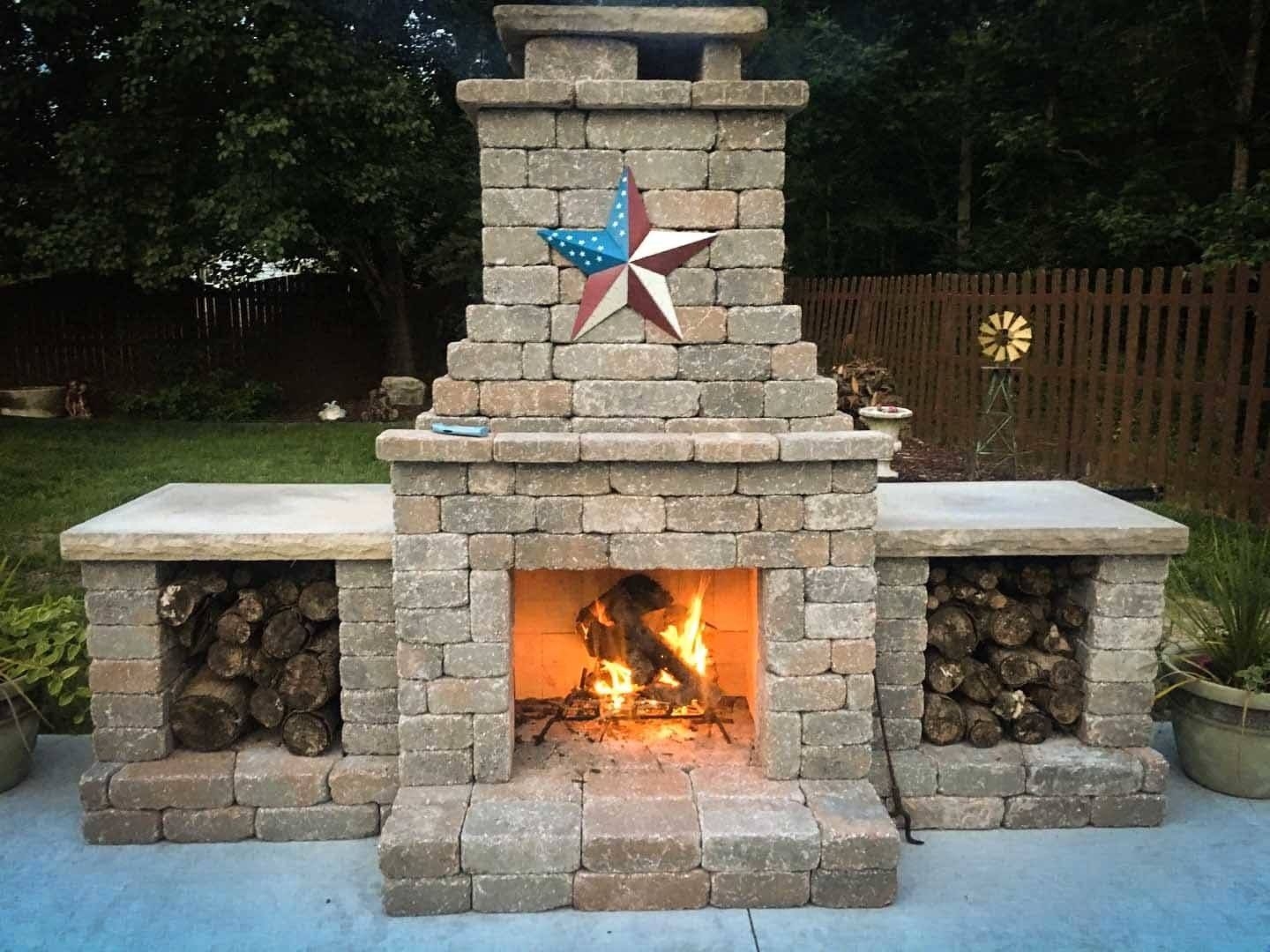astonishing diy outdoor fireplace kit "fremont" makes hardscaping cheap and easy how to build an outdoor brick fireplace photo