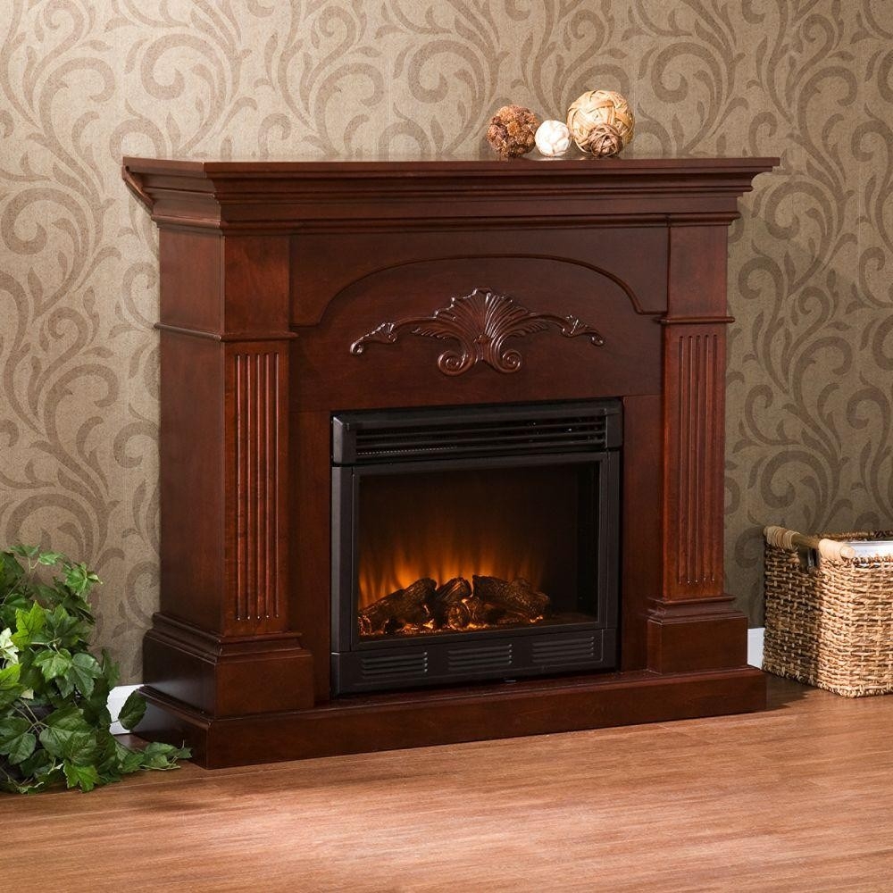 astonishing dover 44 75 in w electric fireplace in mahogany hd90640 the home depot fireplace equipment home depot image