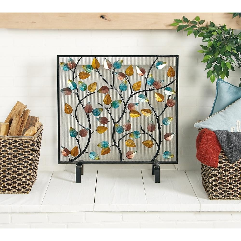 astonishing pleasant hearth atticus 1 panel fireplace screen in gun metal gray home depot fireplace screen photo