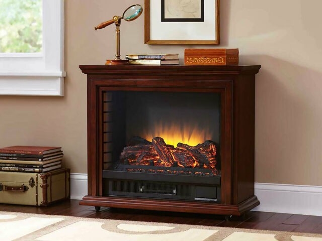 astonishing pleasant hearth sheridan 31 inch mobile electric fireplace cherry for pleasant hearth electric fireplace reviews photo