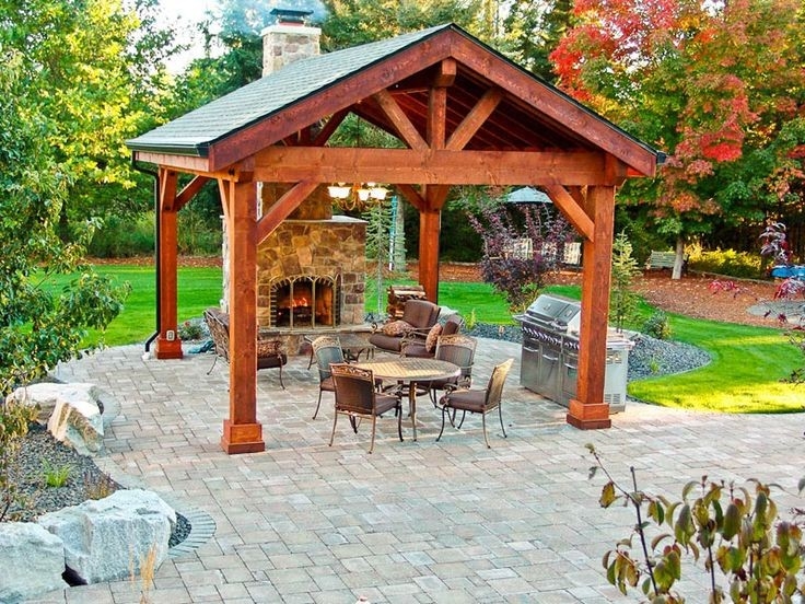 awesome 72 best outdoor fireplace ideas images on pinterest | decks, backyard gazebo plans with fireplace pics