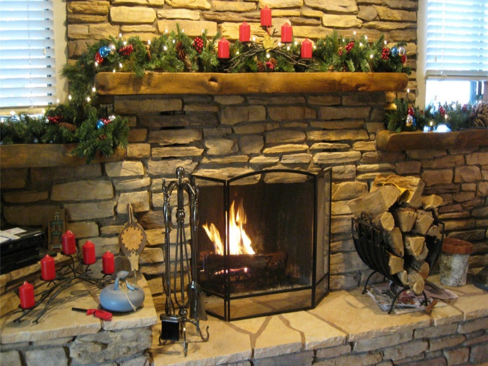 awesome christmas, fireplace, fire, holiday, festive, decorations wallpapers hd can a fireplace be added to a house picture