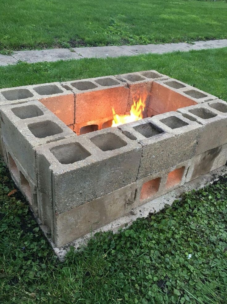 awesome more ideas below: diy square round cinder block fire pit how to make how to build a outside fireplace photo