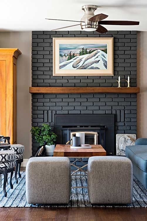 best 25 painted brick fireplaces to make a statement shelterness pics of painted fireplaces image