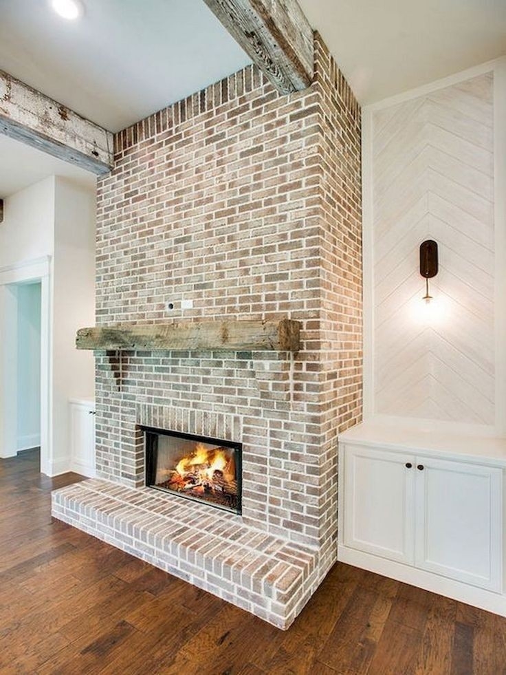 best 68 modern brick fireplace decorations ideas for living room | home can you paint inside a fireplace photo