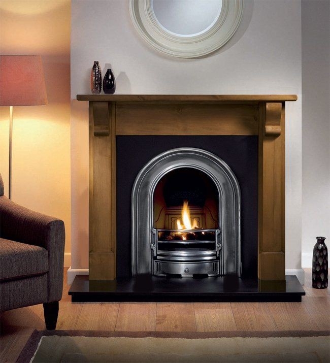 best bedford 54 inch wooden fireplace package with coronet cast iron fire gas fireplace inserts uk image