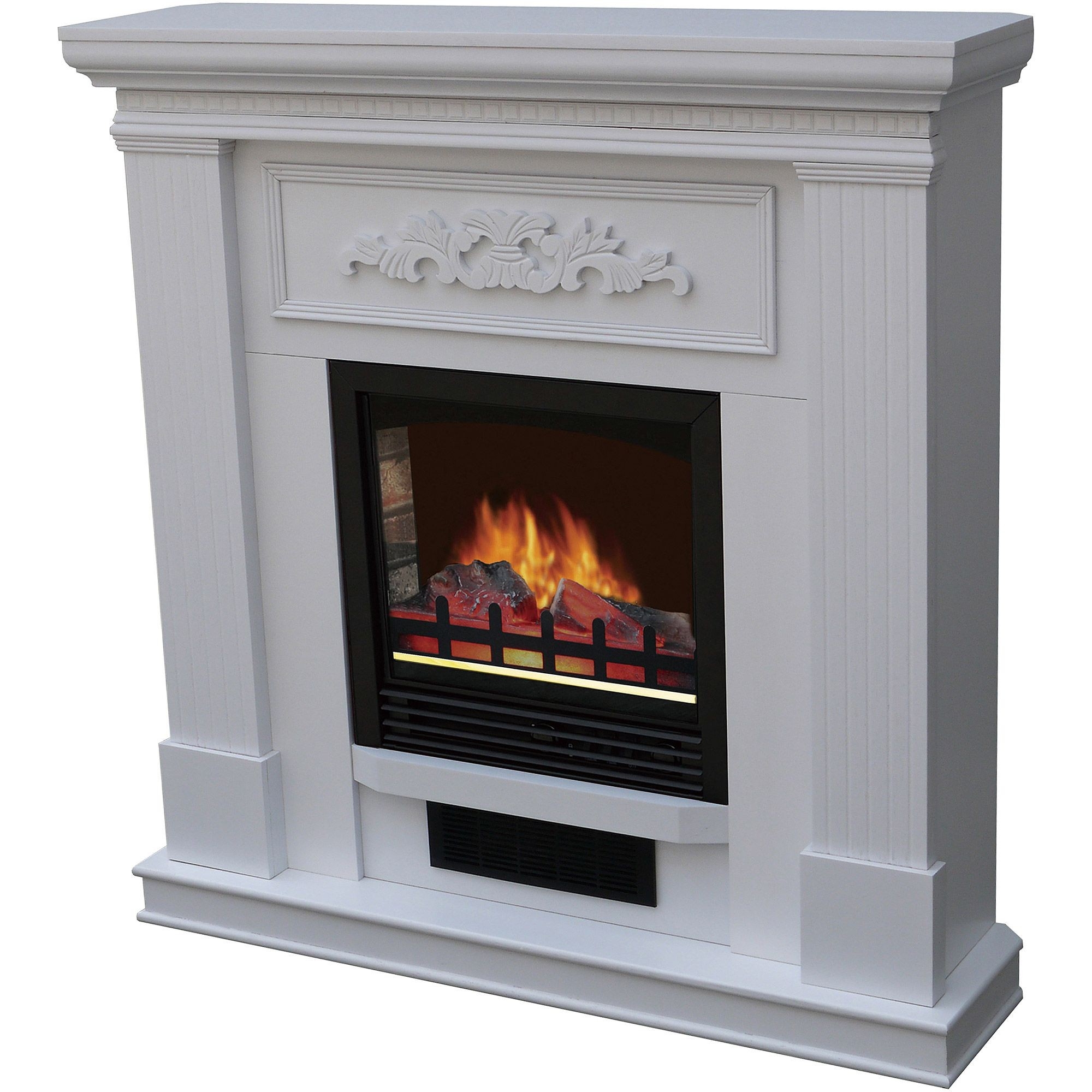 best bold flame 38 inch wall/corner electric fireplace in white walmart fireplace heaters at walmart image