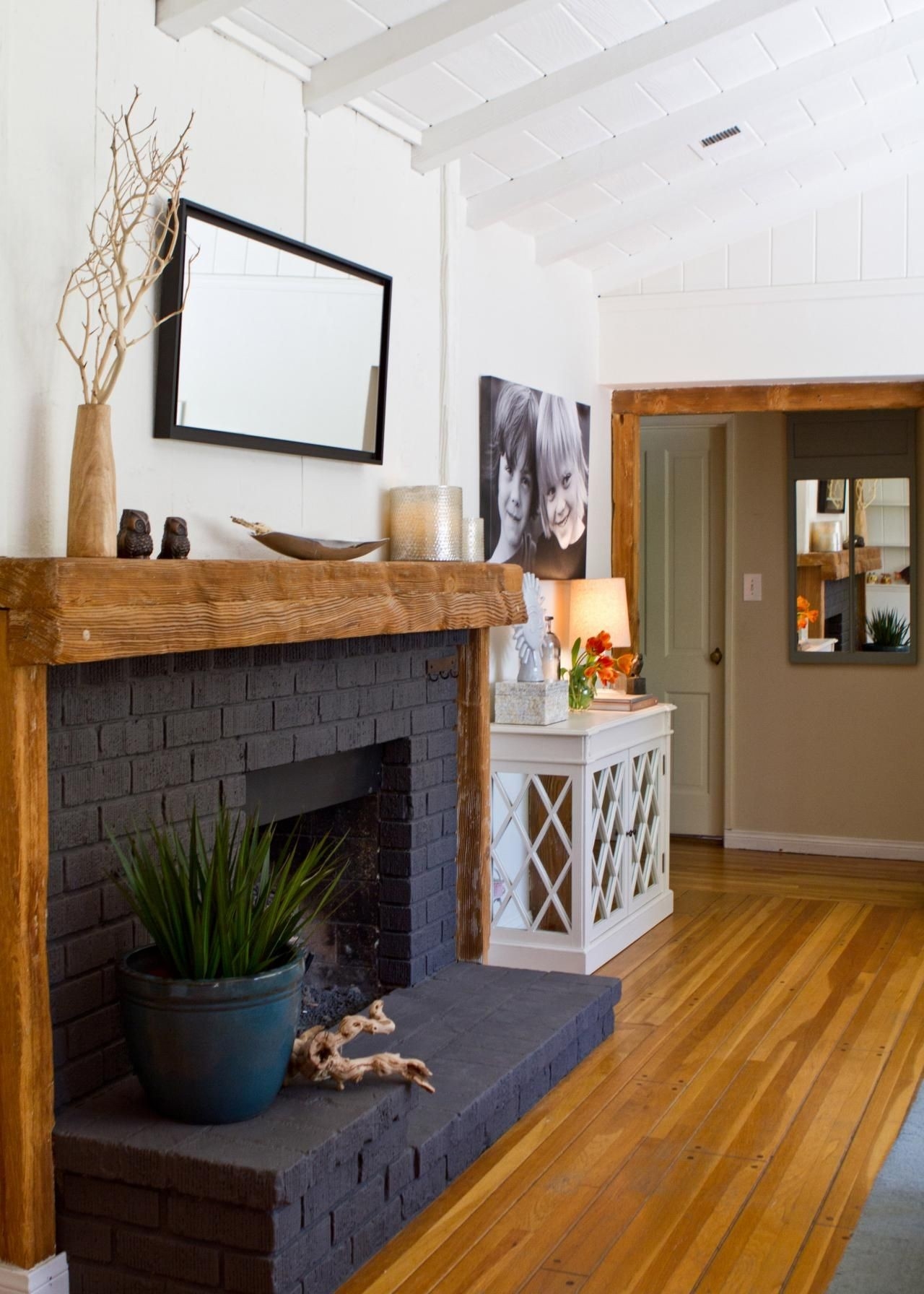 best brick fireplace with simple elegance | home fireplace, painted brick painted brick fireplace images photo