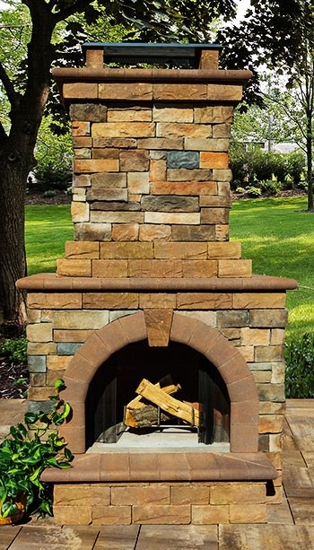 best cambridge fully assembled stone veneer outdoor fireplace 9 brothers how to build outdoor stone fireplace picture