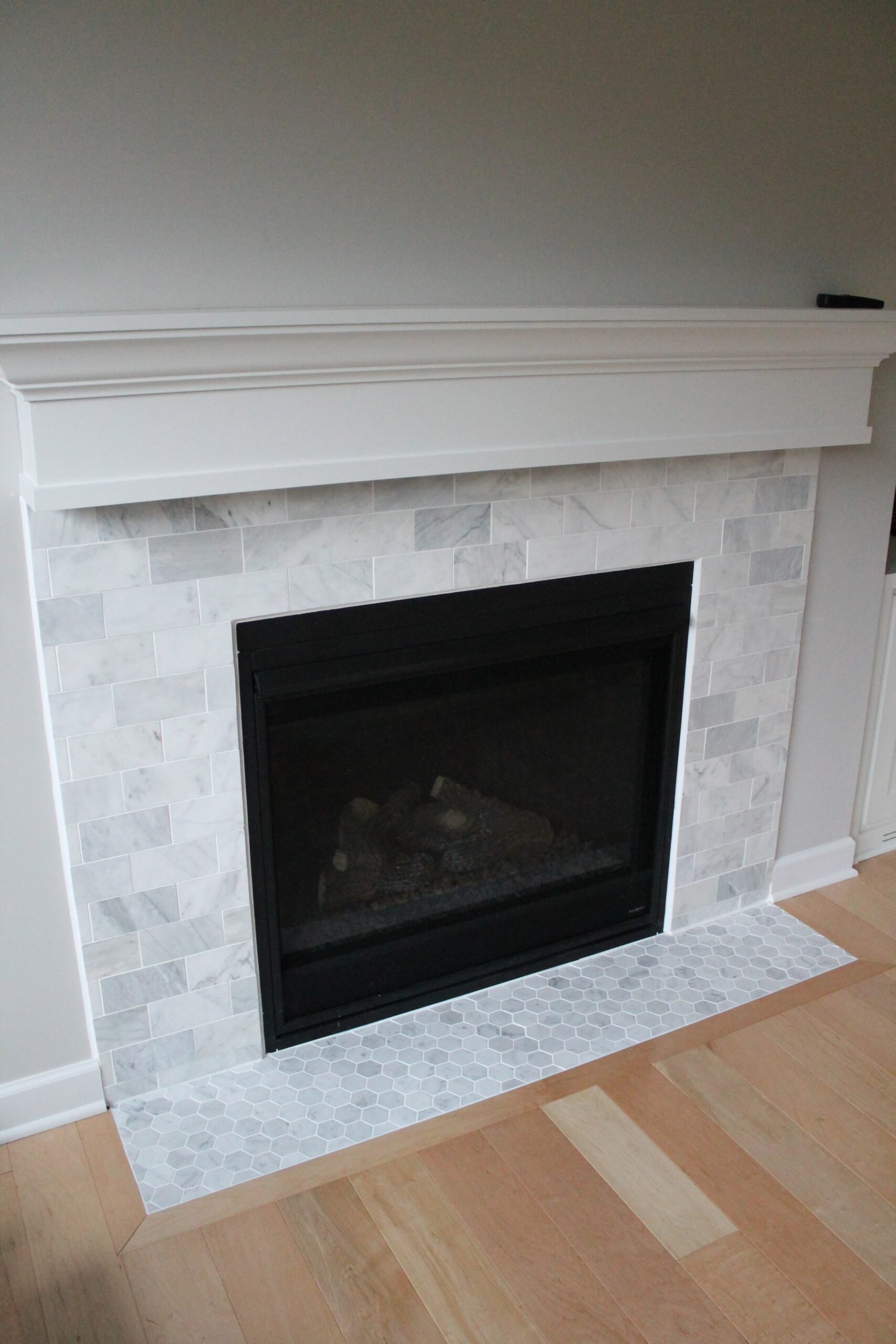 best carrara marble fireplace [pictures] | construction2style subway tile fireplace surround image