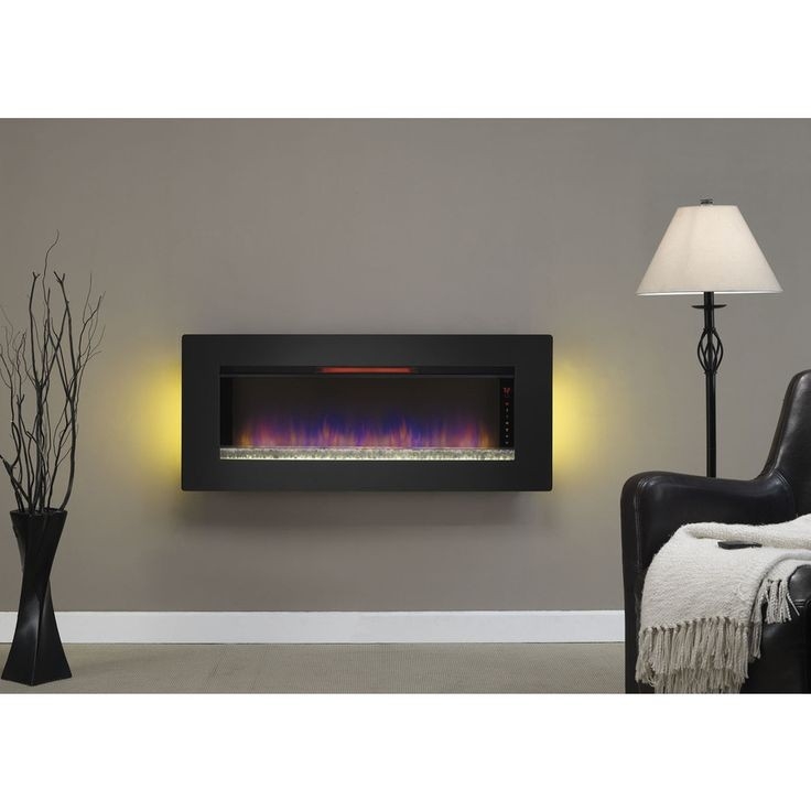 best classicflame 46 57 in black electric fireplace insert lowes | wall lowes wall mount fireplace photo