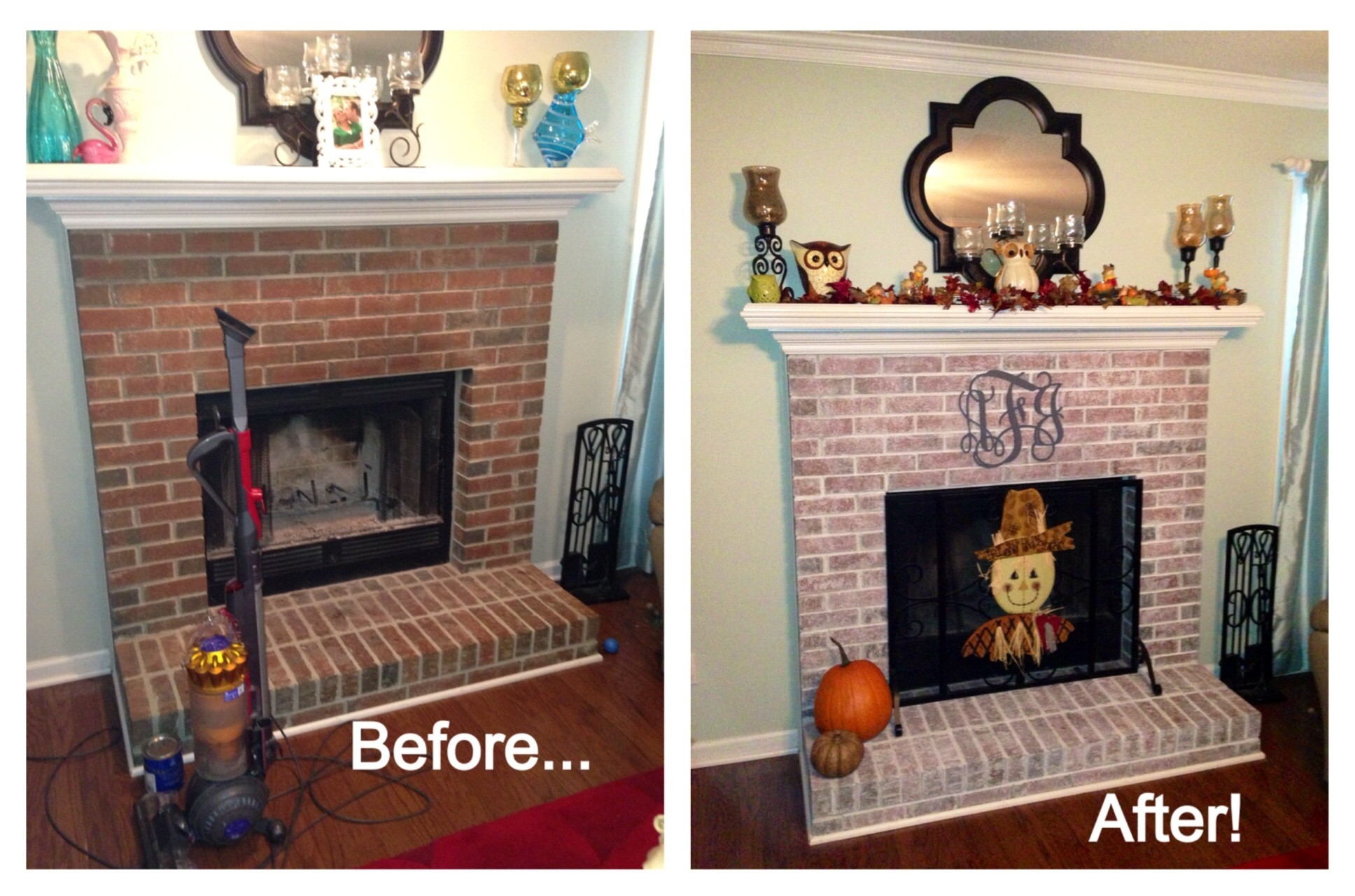 Excellent Whitewash Brick Fireplace Before And After Buyers Guide