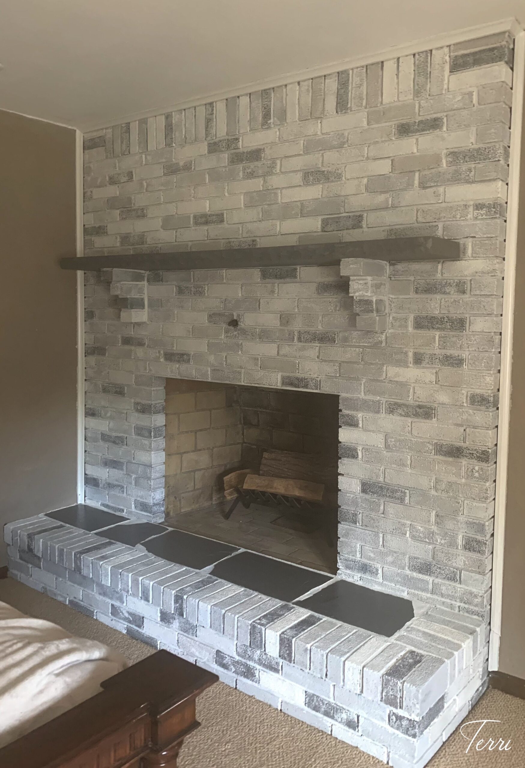best painted fireplaces &amp; whitewashed brick | paint fireplace, white wash can you paint inside a fireplace picture