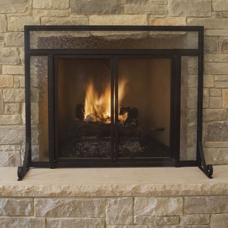 best pleasant hearth manchester fireplace screen (petite size) fa183s p how to make fireplace doors pics