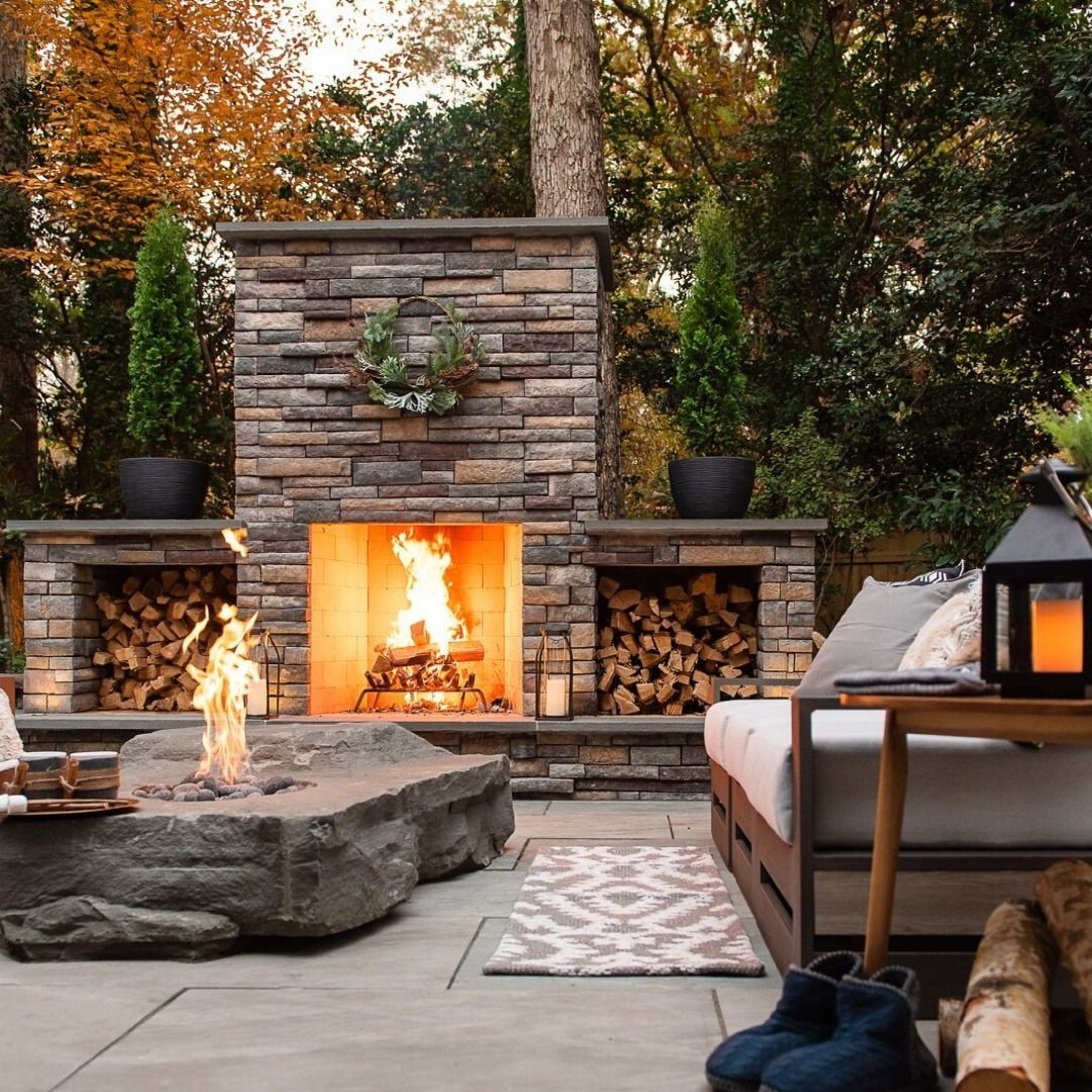 Inspiring Prefab Outdoor Fireplace Kits Buy Online