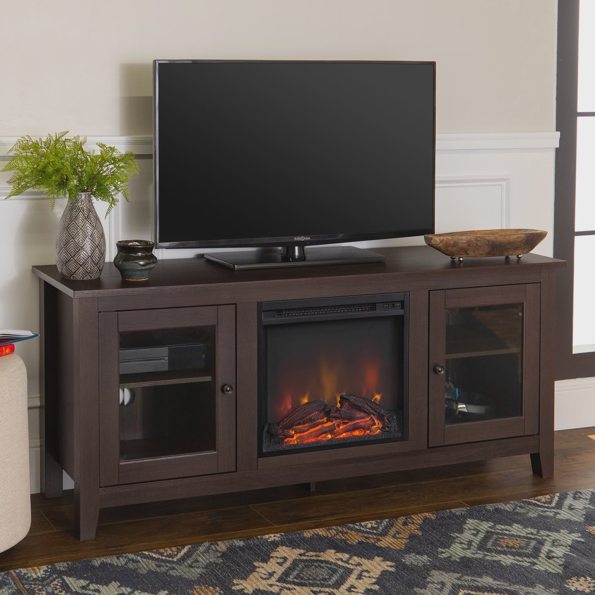 best short tv stand with fireplace / fireplace tv stands are the centerpiece walmart tv stands with fireplace picture