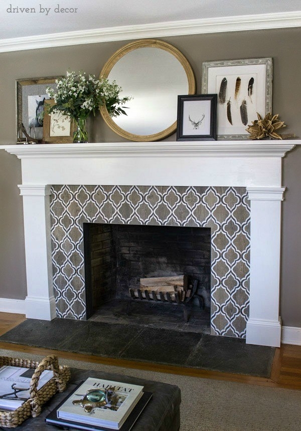 best showing off kris! from thrifty decor chick ceramic tile fireplace design photo